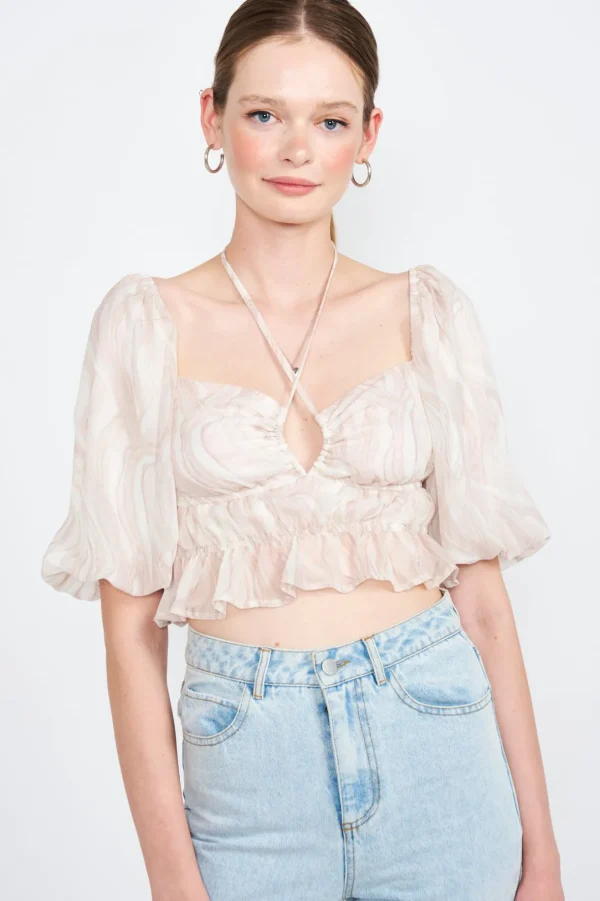 Amora Ruched Crop Top*Emory Park Clothing Best