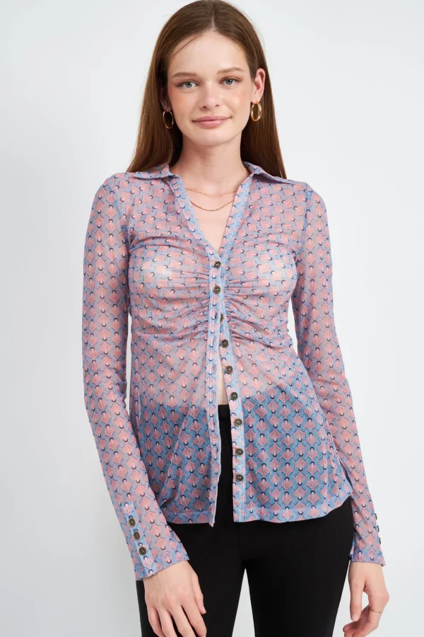 Juliette Front Button Up Top*Emory Park Clothing Clearance