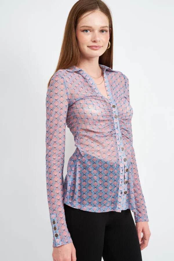 Juliette Front Button Up Top*Emory Park Clothing Clearance