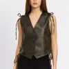 Juniper Leather Vest*Emory Park Clothing Clearance