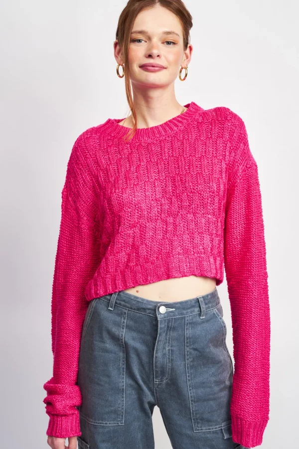 Kate Cropped Sweater*Emory Park Clothing Clearance