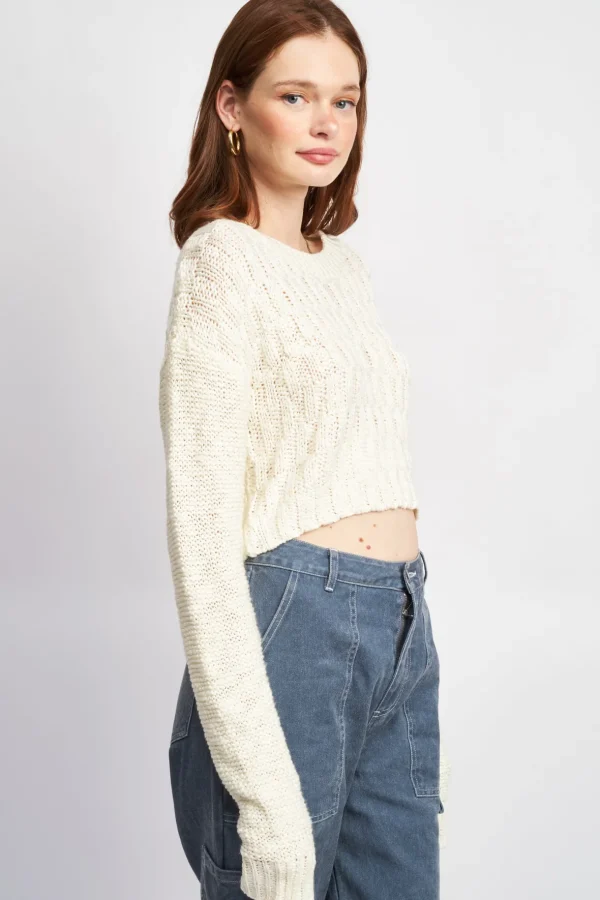 Kate Cropped Sweater*Emory Park Clothing Clearance