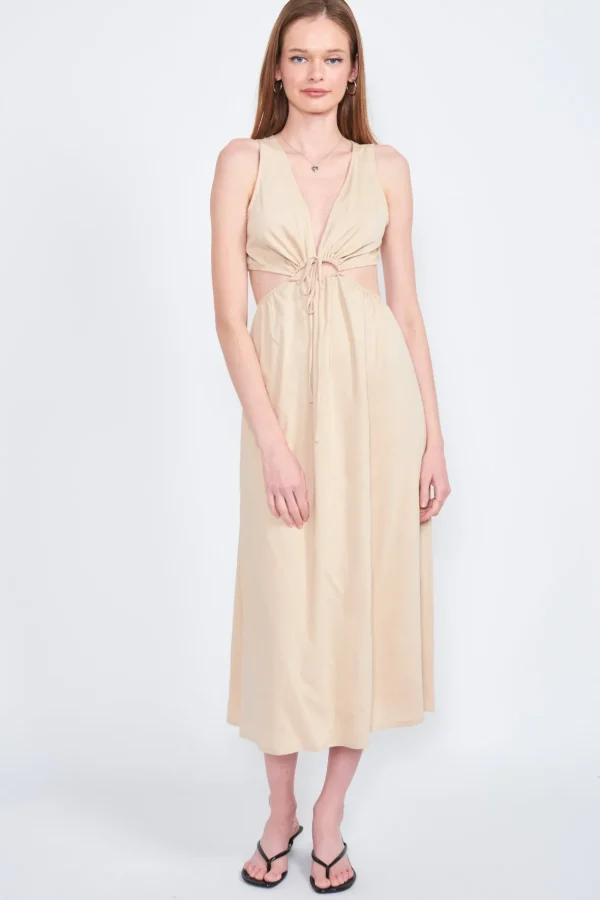 Tabia V-Neck Midi Dress*Emory Park Clothing Best